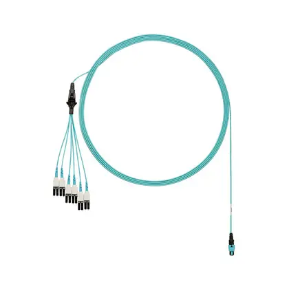 Worldwide Shipping OM4 12-fiber round harness cable, LSZH