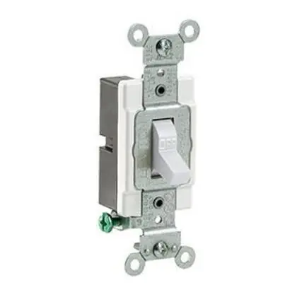 1-Pole Switch, 20 Amp, 120/277V, White, Side Wired, Commercial Discount