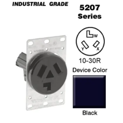 30 Amp Flush Mount Receptacle, 125/250V, 10-30R, Non-Grounding Special Offer