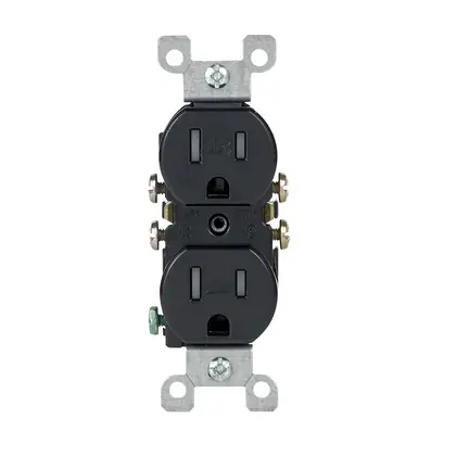 15A TR Residential Grade Duplex Receptacle, 5-15R, Black Hot Picks
