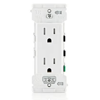 15A TR Decora Edge Duplex Receptacle, 5-15R, White Today Only