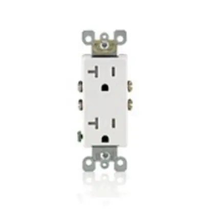 20A TR Residential Grade Decora Receptacle, 5-20R, White Handmade