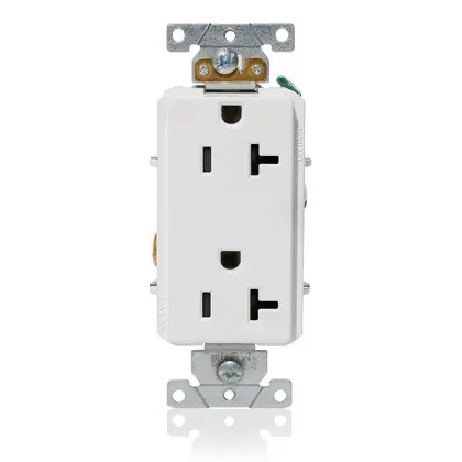 20A Commercial Grade Decora Receptacle, 5-20R, White While Supplies Last