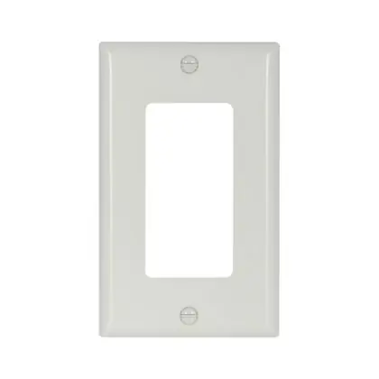Wallplate 1G Decorator Thermoset Std WH Mega Sale