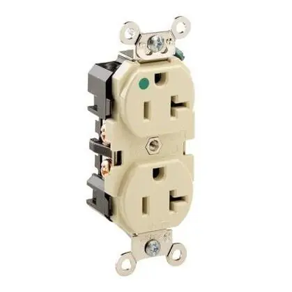 20A Hospital Grade Duplex Receptacle, 5-20R, Ivory Hot Picks