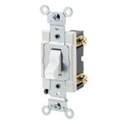 1-Pole Switch, 20 Amp, 120/277V, White, Back/Side Wired, Commercial Buy Online