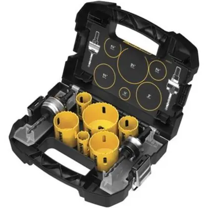 No Minimum Order Electrician's Hole Saw Kit, 9-Piece, 7/8" - 2-1/2"