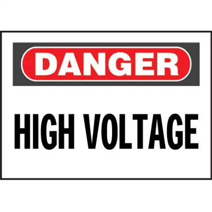 Vinyl Adhesive Sign, 10"x7"H, 'Danger Hi Weekend Sale