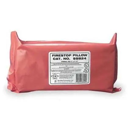Express Delivery Red Fire Barrier Pillow - LxWxD: 2"x 4"x 9"