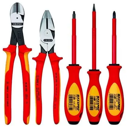 5 Pc Pliers/Screwdriver Tool Set, 1000V Insulated Premium