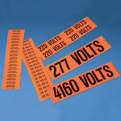 Voltage Marker, Vinyl, '460 VOLTS', 2.25 Luxury