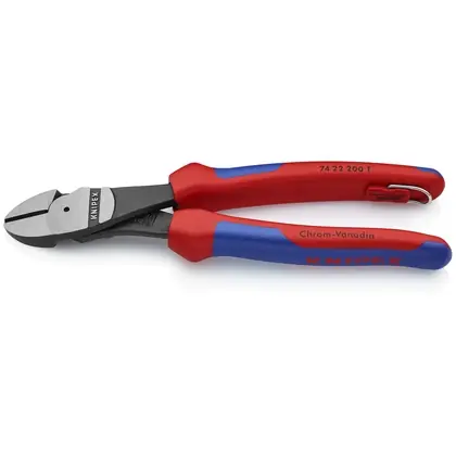 Affordable High Leverage 12° Angled Diagonal Cutters-Tethered Attachment