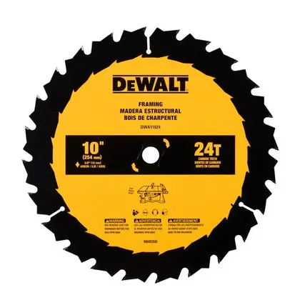 DEWALT 10IN 24T SAW BLADE While Supplies Last