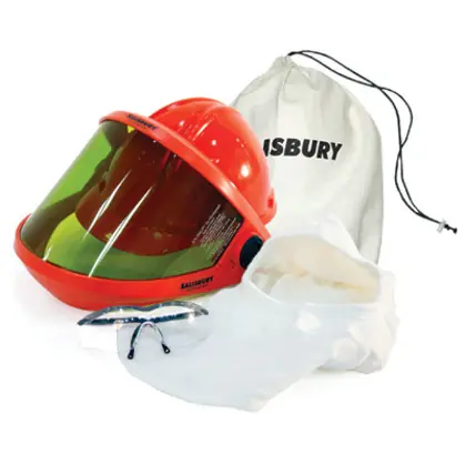 Clearance Arc Flash Hood, Face Shield, Hard Hat